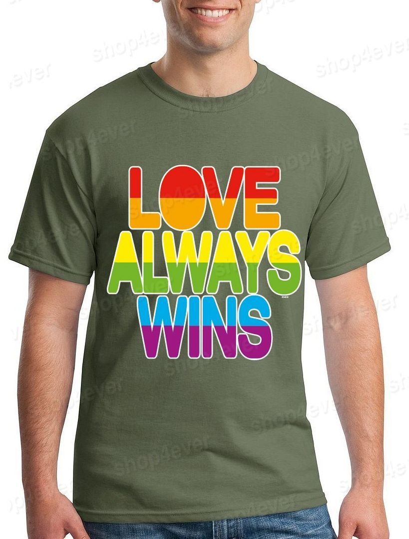 Love Always Wins Rainbow T Shirt Gay Pride Equal Rights Shirts Ebay